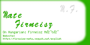 mate firneisz business card